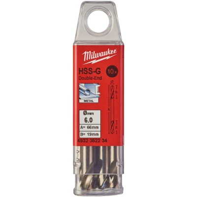 Afbeelding van Metaalboor Hss G Tweezijdig 6 X 66 Mm (10 Stuks)