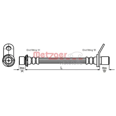 Afbeelding van METZGER 4110012 Remslang 350mm F10x1