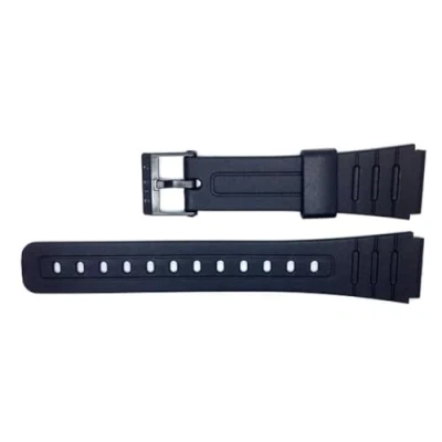 Afbeelding van Casio Horlogebandje hars zwart 18 mm F 105W, 91W, Hars, 0