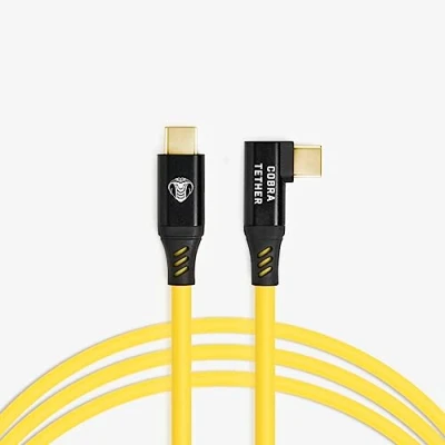 Afbeelding van CobraTether USB C naar kabel, 90, 10m, geel