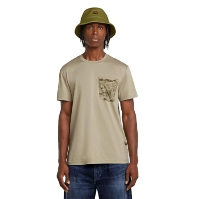 Afbeelding van G STAR Shadow CAMO Pocket Tshirt print, Heren, Maat: XXL, Light toggee