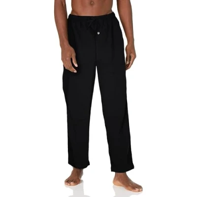 Afbeelding van Amazon Essentials Men&#039;s Flanellen pyjamabroek (verkrijgbaar in grote en lange maten), Zwart, S