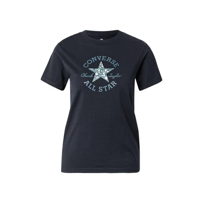 Afbeelding van Converse Chuck Patch TEE Tshirt print, Dames, Maat: XS, Black