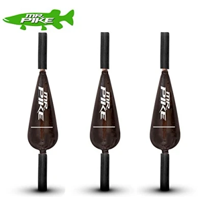Afbeelding van Quantum 10g Mr. Pike Slide Sinker Lead free Black 3pcs Vismateriaal