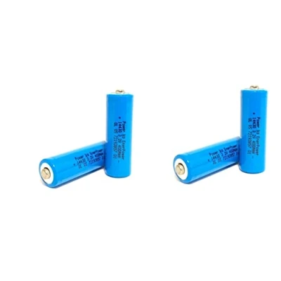 Afbeelding van LiFePo4 IFR14430 Accu, set van 4, 400 mAh, 3,2 V, 14430, lithium ijzerfosfaat accu zonne energie (buttontop (nuppel))