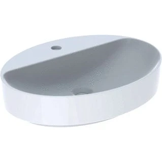 Afbeelding van Geberit VariForm opzetwastafel ovaal wit (60 x 45 cm) 1 kraangat,