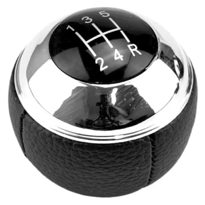 Afbeelding van Schakelpookknoppen Voor MINI R50 R52 R53 Cooper 2001 2008 Handmatige 5/6 Versnellingspookknop Schakelpook Leer Chroom Versnellingspookknop(Black 5 Speed)