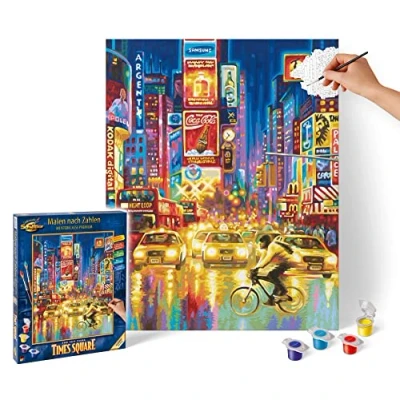 Afbeelding van Schipper 609130815 schilderen op nummer, New York Times Square, afbeeldingen voor volwassenen, inclusief penseel en acrylverf, 40 x 50 cm
