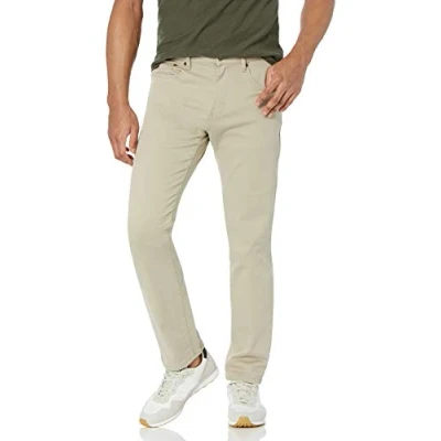 Afbeelding van Amazon Essentials Men&#039;s Spijkerbroek met atletische pasvorm, Licht kaki bruin, 32W / 31L