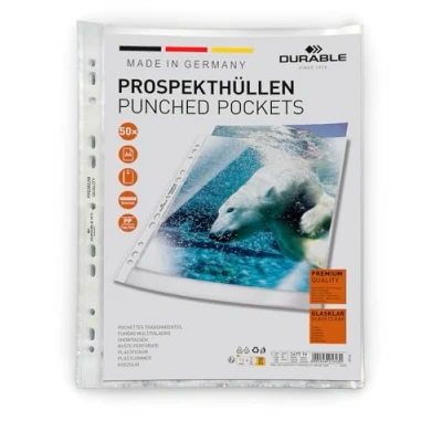 Afbeelding van Durable Showtassen 2677 DIN A4 Polypropyleen 0.08 mm Glas (helder) 267719 50 stuk(s)