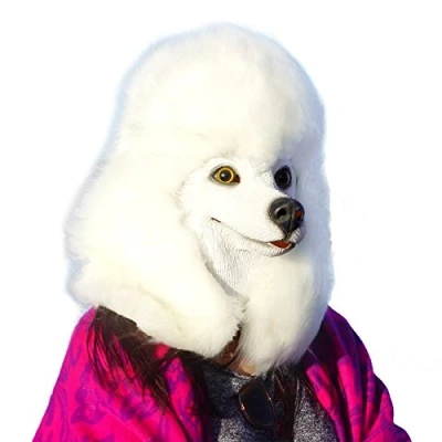 Afbeelding van CreepyParty Deluxe Novelty Halloween kostuum van latex in de vorm een hond.