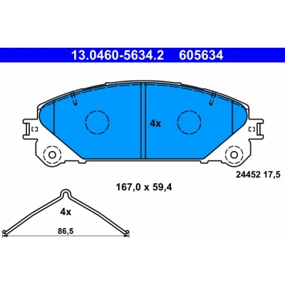 Afbeelding van Ate Remblokset 13.0460 5634.2
