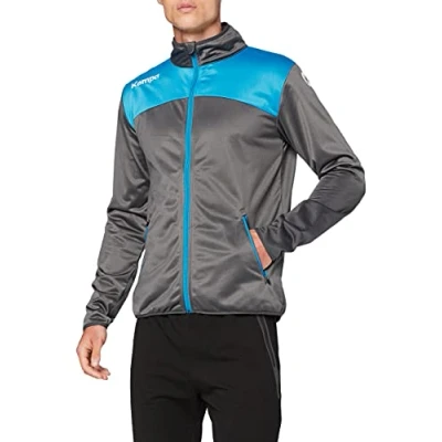 Afbeelding van Kempa Emotion 2.0 Polyesterjack Kind Antraciet Blauw Maat 116