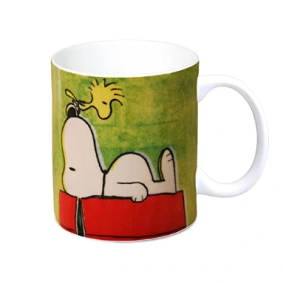 Afbeelding van Logoshirt® Peanuts Snoopy &amp; Woodstock Authentic I mok koffiemok, 300 ml in gekleurde geschenkverpakking gelicentieerd origineel design