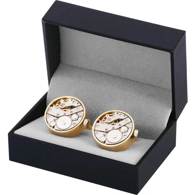 Afbeelding van Manchetknopen met Mechanisch Horlogemechanisme Luxe Goud