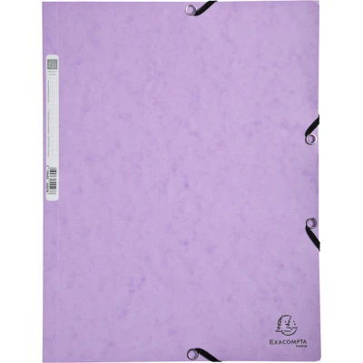 Afbeelding van Elastomap Exacompta Aquarel A4 3 kleppen 400gr glanskarton lila 5 stuks