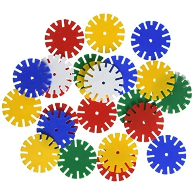 Afbeelding van Lena 35890 Knutselset Rondi, steekelementen 45 mm, steekbouwstenen ca. 500 g, steekspel voor kinderen vanaf 2 jaar, bouwsteekspel met gekleurde kunststof elementen