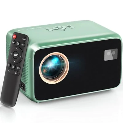 Afbeelding van 【Autofocus/trapeziumcorrectie】Beamer, 4K ondersteuning, WiFi6 Bluetooth, 18000L Native 1080p Full HD mini beamer met 50% zoom, 300 inch led thuisbioscoop, videoprojector, compatibel