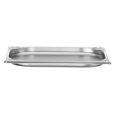 Afbeelding van HENDI Gastronorm container, temperatuurbestendig van 40 tot 300C, geschikt voor ovens, bain marie en vriezers, chafing dishes, versterkte hoeken, 1L, GN 1/2, 325x265x(H)20mm, roestvast staal