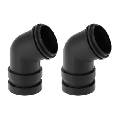 Afbeelding van ECSiNG 2 STKS Plastic Bandschuurmachine Elleboog Adapter Connector Riem Sander Stof Nozzle Compatibel met Makita 9403 Vervanging Deel 416497 7, Zwart