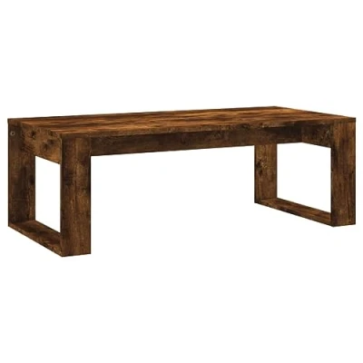 Afbeelding van Salontafel 102x50x35 cm bewerkt hout gerookt eikenkleurig
