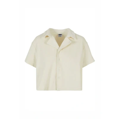 Afbeelding van Urban Classics Resort Overhemdblouse, Dames, Maat: 4XL, Palewhite