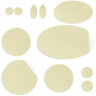 Afbeelding van aZengear Donsjack reparatiepatches Pre cut, zelfklevend, zacht, waterdicht, scheurvast nylon stof om gaten in kleding, slaapzakken, skibroek (11 stuks, Lichtbeige) te bevestigen