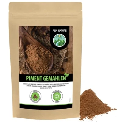Afbeelding van Pimentgemalen (250g), pimentkorrels gemalen 100% natuurlijk, pimentpoeder zonder toevoegingen, vegan