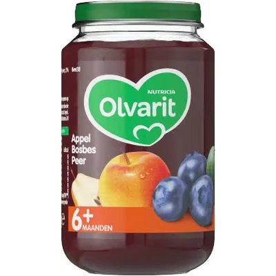 Afbeelding van Olvarit 6m+ Appel Bosbes Multi verpakking 6x200GR