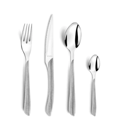 Afbeelding van Amefa Eclat Nature bestekset voor 6 personen hout grijs 2274PSAF02C40