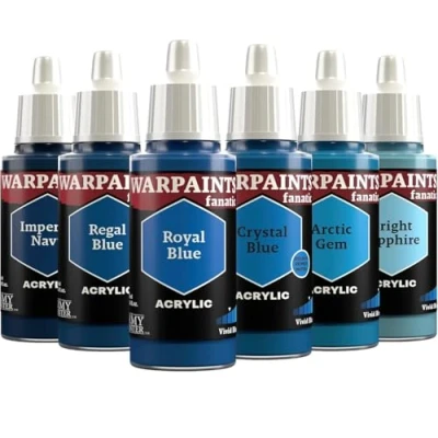 Afbeelding van The Army Painter, Warpaints Fanatic Flexible Triad: Vivid Blues 6 x 18 ml acrylverf, miniatuur hobbyschilderij, kwaliteitsverf voor wargaming