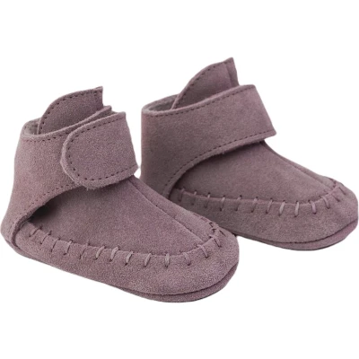 Afbeelding van Lodger Babyschoenen maat 20 Klittenband Antislip Suede 15 18M Paars