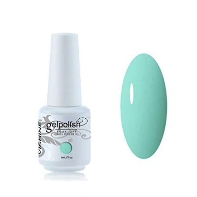 Afbeelding van Vishine Soak Off nagellak 8ml, semi permanent, UV, LED, nail art, manicure, turquoise, #1594