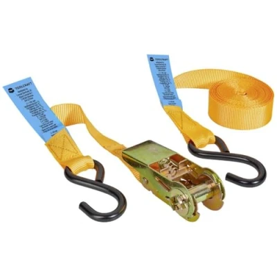 Afbeelding van TOOLCRAFT Spanband (tweedelig) Trekkracht (lc) vastbinden (enkel/direct)=250 daN (l x b) 5 m 25 mm Ratelinrichting