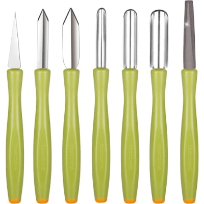 Afbeelding van Tescoma T422010 Presto Carving Messenset, groen/oranje