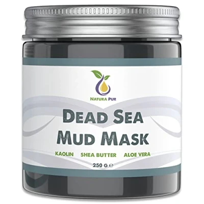 Afbeelding van Dode Zee Gezichtsmasker 250g, vegan met modder uit de werkt tegen puistjes, mee eters en acne anti aging verzorging voor een droge onzuivere huid