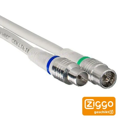 Afbeelding van Coax kabel Technetix 1.5 meter (Digitaal, Wit)