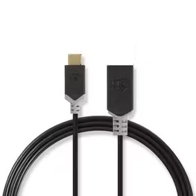 Afbeelding van USB C naar A adapterkabel Nedis 3.0 (0.15 meter, Zwart)