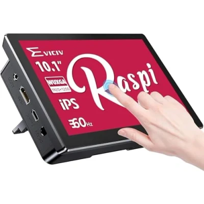 Afbeelding van Raspberry Pi 10,1 Inch Touchscreen Display met Achterbehuizing 1280x800 Ondersteuning, Type C, IPS 178 Ultra Wide Viewing Angle Monitor