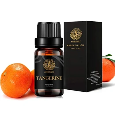Afbeelding van Mandarijn Aromatherapie Essentiële Olie, 100% Pure Geur Olie voor Diffusers, Luchtbevochtiger, Therapeutische Grade Massage