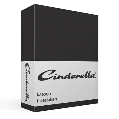 Afbeelding van Katoenen Hoeslaken Cinderella Zwart 90 x 200 cm