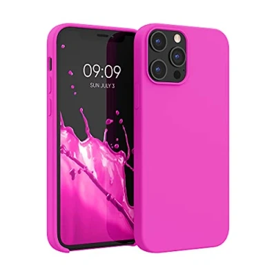 Afbeelding van kwmobile telefoonhoesje compatibel met Apple iPhone 12 Pro Max hoesje Zachte case voor smartphone Back cover in magenta