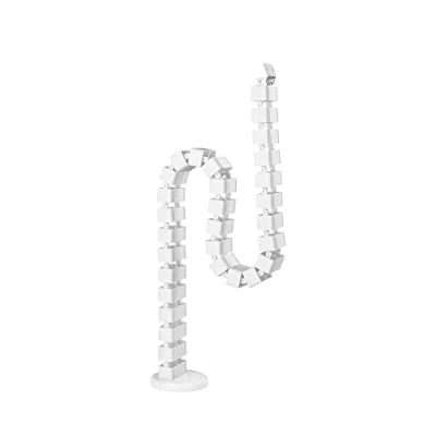 Afbeelding van InLine® Kabelgoot flexibel voor in hoogte verstelbare tafels, 4 kamers, 68x36mm max. 1,28m, wit
