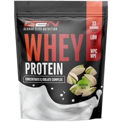 Afbeelding van Whey Protein Powder 1000 g (Pistache) met isolaatgehalte tot 22 proteïne per portie Instant oplosbaar proteïnepoeder BCAA &amp; EAA