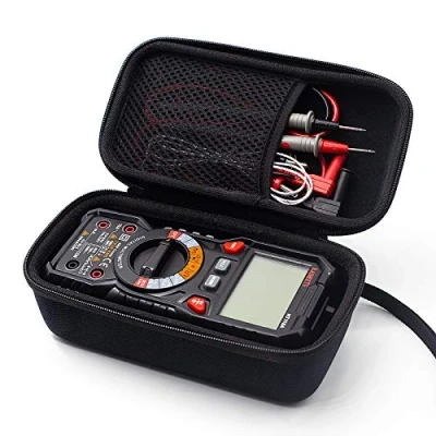 Afbeelding van Harde multimeter transporttas voor KAIWEETS HT118A, met netvak, voltmeter