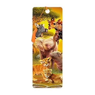 Afbeelding van 3D LiveLife bladwijzer Kussende neven en nichten van Deluxebase. Een Safari met lenticulaire illustraties onder licentie de beroemde kunstenaar Michael Searle