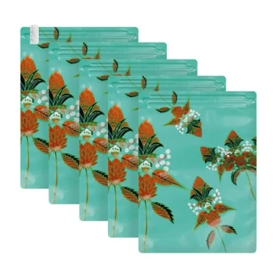 Afbeelding van Noaks bags, 5 pack, waterdichte zakken, IPX8, lucht en geurdicht, reisorganizer, draagzak, flower, M draagzak