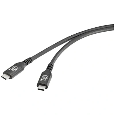 Afbeelding van Renkforce USB kabel 4.0 C stekker, stekker 1.00 m Zwart Aluminium RF 5235978