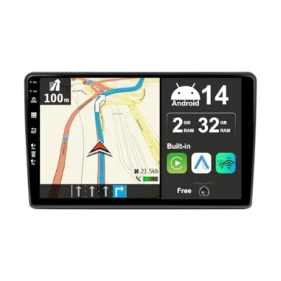 Afbeelding van JOYX Android 13 IPS autoradio, geschikt voor FIAT Ducato/Citroen Jumper/Peugeot Boxer Ingebouwde CarPlay Auto gratis camera 2G + 32G 9 inch 2 Din DSP DAB SWC WiFi Fast Boot 4G BT5.0