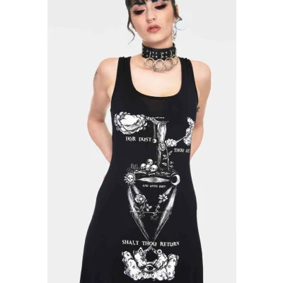 Afbeelding van Jawbreaker Alchemical recipe with back ties Korte jurk M Zwart